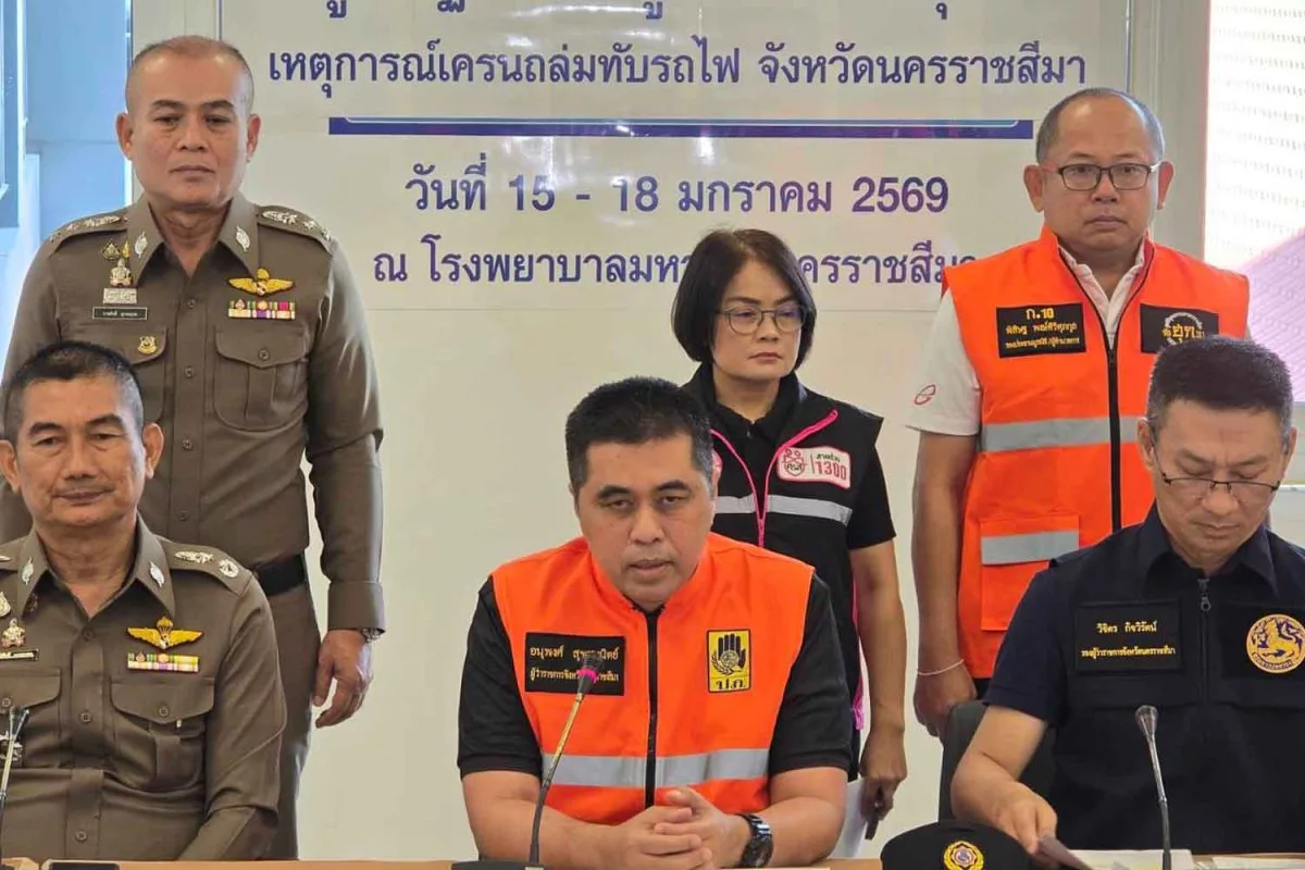 อุบัติเหตุเครนล้มทับรถไฟนครราชสีมา 30 ศพ ญาติยืนยันตัวตายครบแล้ว